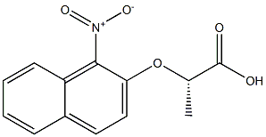 [S,(+)]-2-[(1-Nitro-2-naphtyl)oxy]propionic acid Struktur