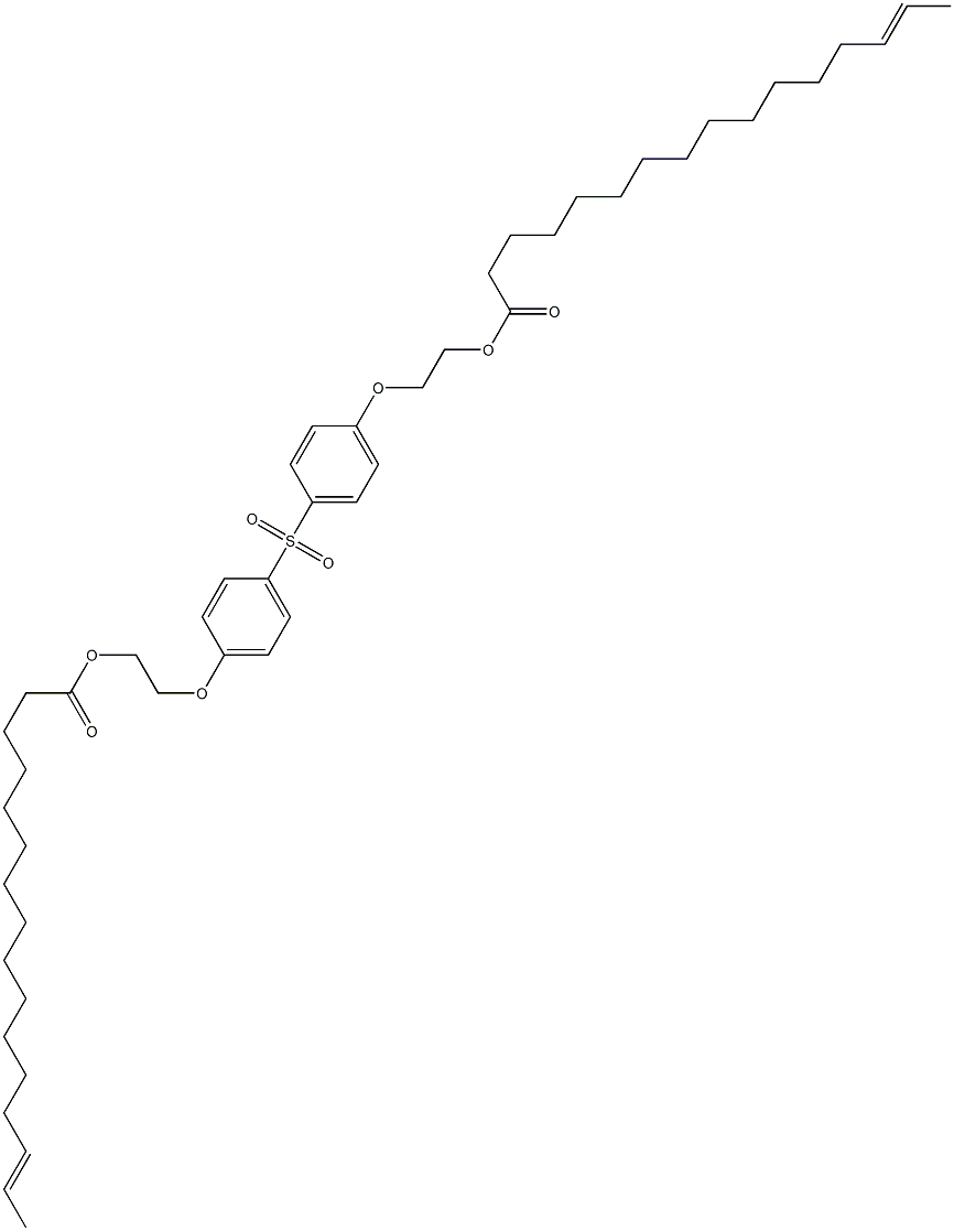 Bis[4-[2-(14-hexadecenoyloxy)ethoxy]phenyl] sulfone Struktur