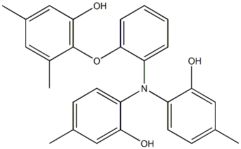 N,N-Bis(2-hydroxy-4-methylphenyl)-2-(6-hydroxy-2,4-dimethylphenoxy)benzenamine Struktur