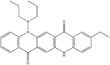 5-(Dipropylamino)-9-ethyl-5,12-dihydroquino[2,3-b]acridine-7,14-dione Struktur