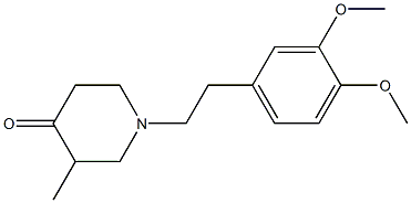 1-(3,4-Dimethoxyphenethyl)-3-methyl-4-piperidone Struktur