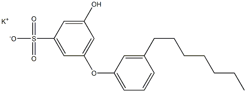 5-Hydroxy-3'-heptyl[oxybisbenzene]-3-sulfonic acid potassium salt Struktur