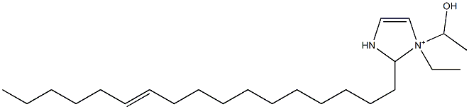 1-Ethyl-2-(11-heptadecenyl)-1-(1-hydroxyethyl)-4-imidazoline-1-ium Struktur