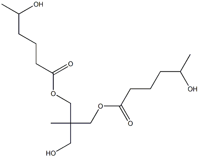 Bis(5-hydroxyhexanoic acid)2-(hydroxymethyl)-2-methyl-1,3-propanediyl ester Struktur