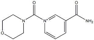 3-(Aminocarbonyl)-1-[(4-morpholinyl)carbonyl]pyridinium Struktur