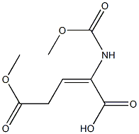 2-[[(Methyloxy)carbonyl]amino]-2-pentenedioic acid 5-methyl ester Struktur