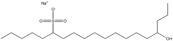 16-Hydroxynonadecane-6-sulfonic acid sodium salt Struktur