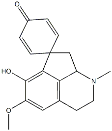 (1R)-2,3,8,8a-Tetrahydro-6-hydroxy-5-methoxy-1-methylspiro[cyclopenta[ij]isoquinoline-7(1H),1'-[2,5]cyclohexadiene]-4'-one Struktur