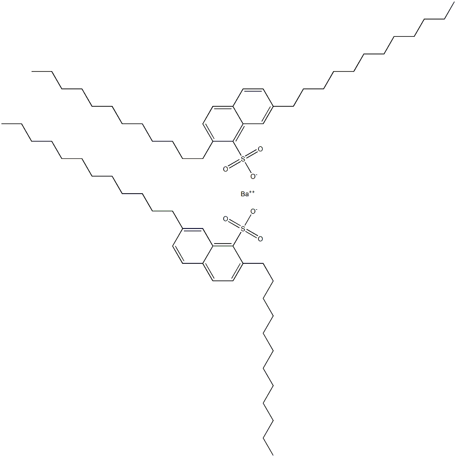 Bis(2,7-didodecyl-1-naphthalenesulfonic acid)barium salt Struktur