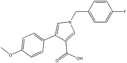 1-(4-Fluorobenzyl)-4-(4-methoxyphenyl)-1H-pyrrole-3-carboxylic acid Struktur