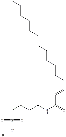 4-(2-Pentadecenoylamino)-1-butanesulfonic acid potassium salt Struktur