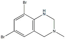 3-Methyl-6,8-dibromo-1,2,3,4-tetrahydroquinazoline Struktur