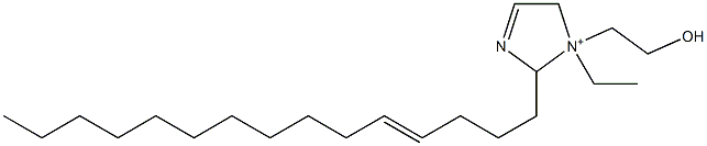 1-Ethyl-1-(2-hydroxyethyl)-2-(4-pentadecenyl)-3-imidazoline-1-ium Struktur