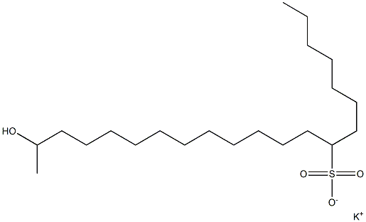 20-Hydroxyhenicosane-8-sulfonic acid potassium salt Struktur