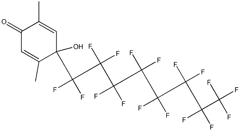 4-(Heptadecafluorooctyl)-4-hydroxy-2,5-dimethyl-2,5-cyclohexadien-1-one Struktur