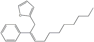 2-[(E)-2-Phenyl-2-undecenyl]furan Struktur