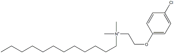 N-[2-(p-Chlorophenoxy)ethyl]-N,N-dimethyl-1-dodecanaminium Struktur