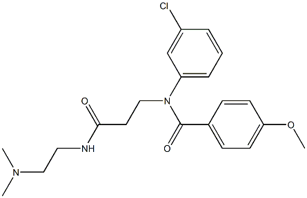 3'-Chloro-N-[2-[[2-(dimethylamino)ethyl]carbamoyl]ethyl]-4-methoxybenzanilide Struktur