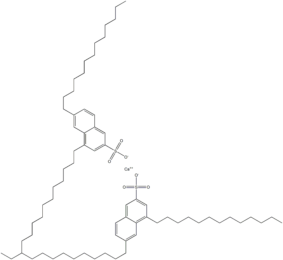 Bis(4,6-ditridecyl-2-naphthalenesulfonic acid)calcium salt Struktur