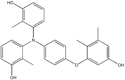 N,N-Bis(3-hydroxy-2-methylphenyl)-4-(5-hydroxy-2,3-dimethylphenoxy)benzenamine Struktur