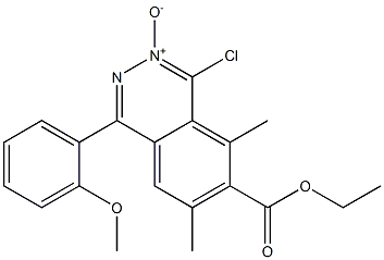 4-Chloro-6-ethoxycarbonyl-5,7-dimethyl-1-(2-methoxyphenyl)phthalazine-3-oxide Struktur