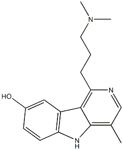 1-(3-Dimethylaminopropyl)-4-methyl-5H-pyrido[4,3-b]indol-8-ol Struktur