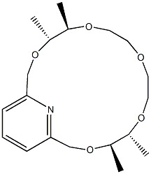 (4R,5R,13R,14R)-4,5,13,14-Tetramethyl-3,6,9,12,15-pentaoxa-21-azabicyclo[15.3.1]henicosane-1(21),17,19-triene Struktur