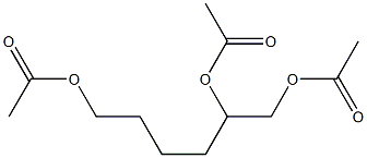 Triacetic acid 1,2,6-hexanetriyl ester Struktur