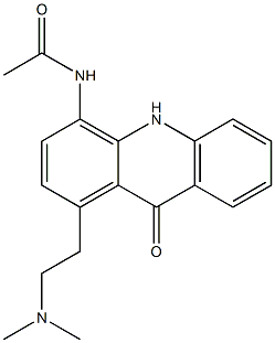 4-Acetylamino-1-(2-dimethylaminoethyl)acridin-9(10H)-one Struktur