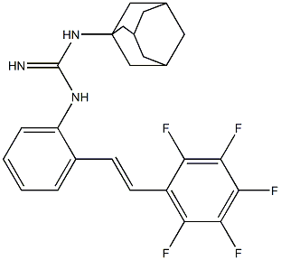 1-(1-Adamantyl)-3-[2-[(E)-2-(pentafluorophenyl)ethenyl]phenyl]guanidine Struktur