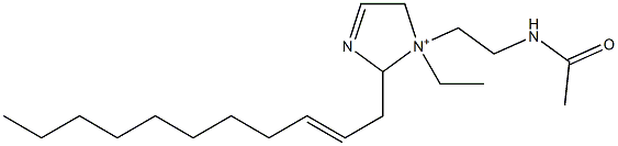 1-[2-(Acetylamino)ethyl]-1-ethyl-2-(2-undecenyl)-3-imidazoline-1-ium Struktur