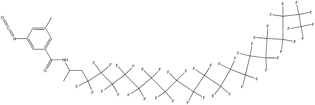 3-Isocyanato-5-methyl-N-[2-(hentetracontafluoroicosyl)-1-methylethyl]benzamide Struktur