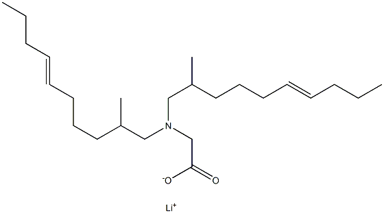 N,N-Bis(2-methyl-6-decenyl)aminoacetic acid lithium salt Struktur