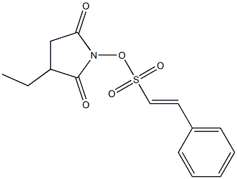 (E)-2-Phenylethenesulfonic acid 2,5-dioxo-3-ethyl-1-pyrrolidinyl ester Struktur