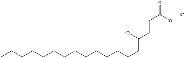 4-Hydroxystearic acid potassium salt Struktur