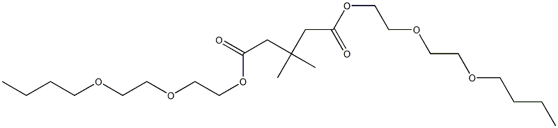 3,3-Dimethylglutaric acid bis[2-(2-butoxyethoxy)ethyl] ester Struktur