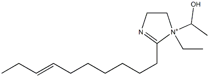 2-(7-Decenyl)-1-ethyl-1-(1-hydroxyethyl)-2-imidazoline-1-ium Struktur