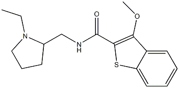 N-[(1-Ethyl-2-pyrrolidinyl)methyl]-3-methoxybenzo[b]thiophene-2-carboxamide Struktur