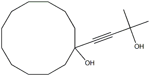 1-(3-Hydroxy-3-methyl-1-butynyl)-1-cyclododecanol Struktur