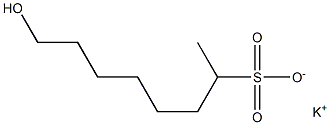 8-Hydroxyoctane-2-sulfonic acid potassium salt Struktur