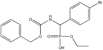 (Benzyloxycarbonylamino)(4-bromophenyl)methylphosphonic acid ethyl ester Struktur