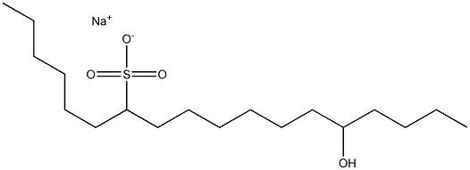 14-Hydroxyoctadecane-7-sulfonic acid sodium salt Struktur