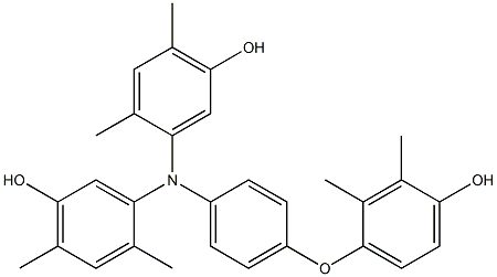 N,N-Bis(5-hydroxy-2,4-dimethylphenyl)-4-(4-hydroxy-2,3-dimethylphenoxy)benzenamine Struktur