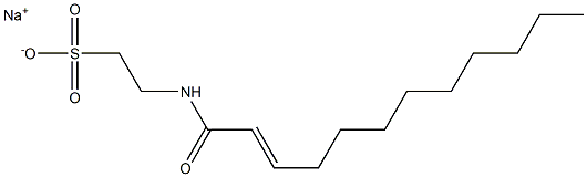 N-(2-Dodecenoyl)taurine sodium salt Struktur