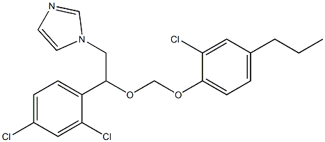 1-[2-(2,4-Dichlorophenyl)-2-[[(2-chloro-4-propylphenoxy)methyl]oxy]ethyl]-1H-imidazole Struktur