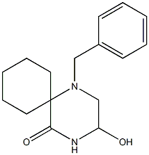 1-Benzyl-3-hydroxy-1,4-diazaspiro[5.5]undecan-5-one Struktur