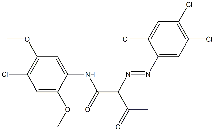 2-[(2,4,5-Trichlorophenyl)azo]-N-(4-chloro-2,5-dimethoxyphenyl)-3-oxobutanamide Struktur