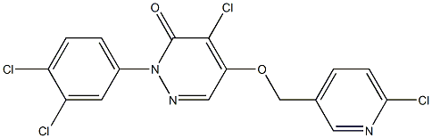 4-Chloro-2-(3,4-dichlorophenyl)-5-[(6-chloropyridin-3-yl)methoxy]pyridazin-3(2H)-one Struktur