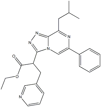 2-[8-Isobutyl-6-phenyl-1,2,4-triazolo[4,3-a]pyrazin-3-yl]-3-(3-pyridinyl)propionic acid ethyl ester Struktur