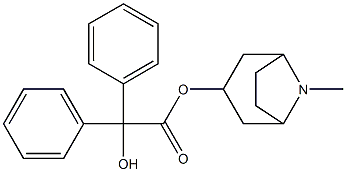 Benzilic acid 8-methyl-8-azabicyclo[3.2.1]octan-3-yl ester Struktur